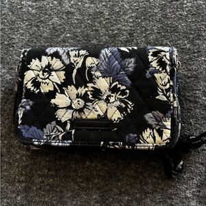 Vera Bradley Floral Black and Blue Quilted Women's Wallet